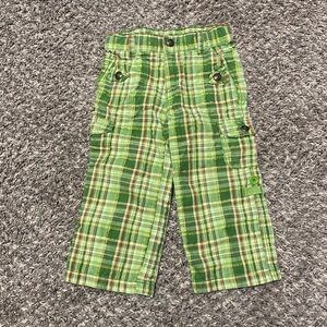 Kids Green Plaid Pants Size 24 Months